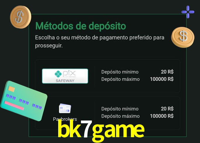 O cassino bk7game oferece uma grande variedade de métodos de pagamento